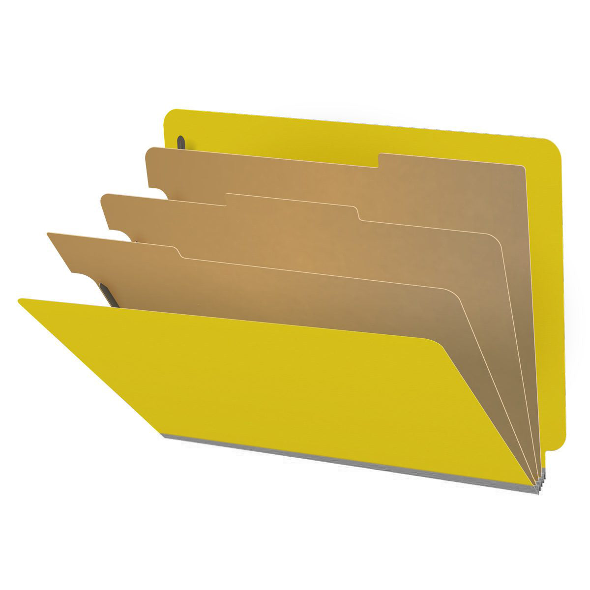 25 Pt. Pressboard Classification Folders, Full Cut End Tab, Letter Size, 3 Dividers (Box of 10)