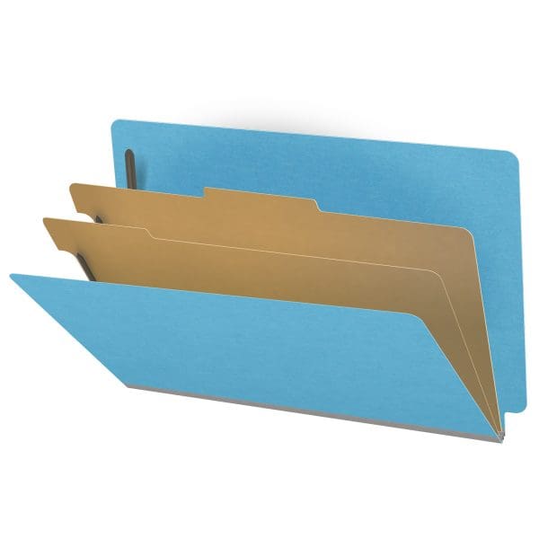 18 Pt. Classification Folders, Full Cut End Tab, Legal Size, 2 Dividers (Box of 10)