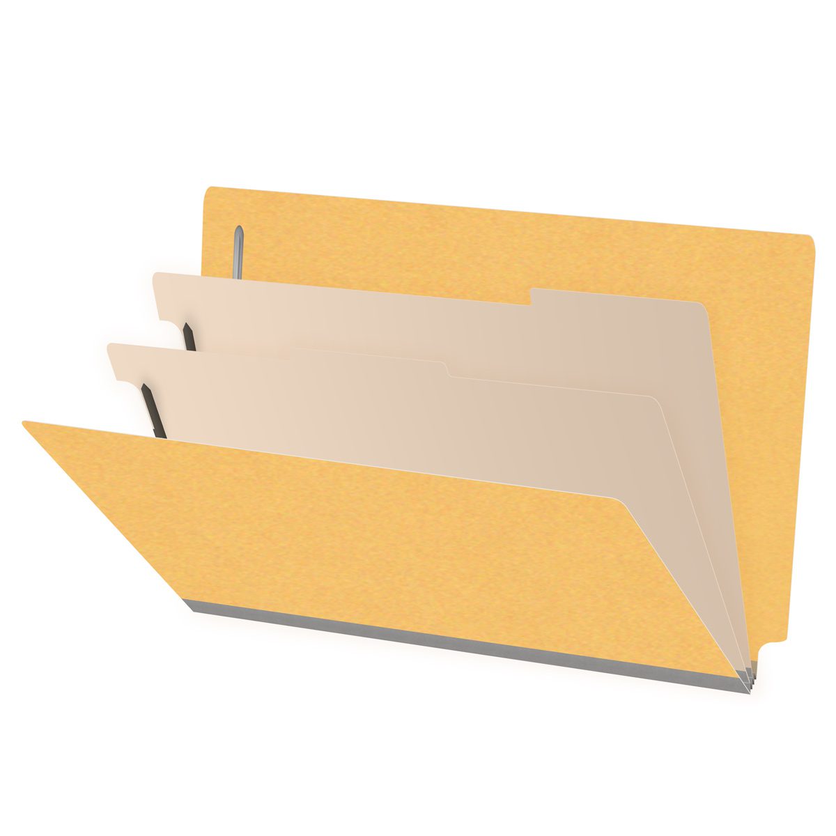 18 Pt. Classification Folders, Full Cut End Tab, Legal Size, 2 Dividers (Box of 10)