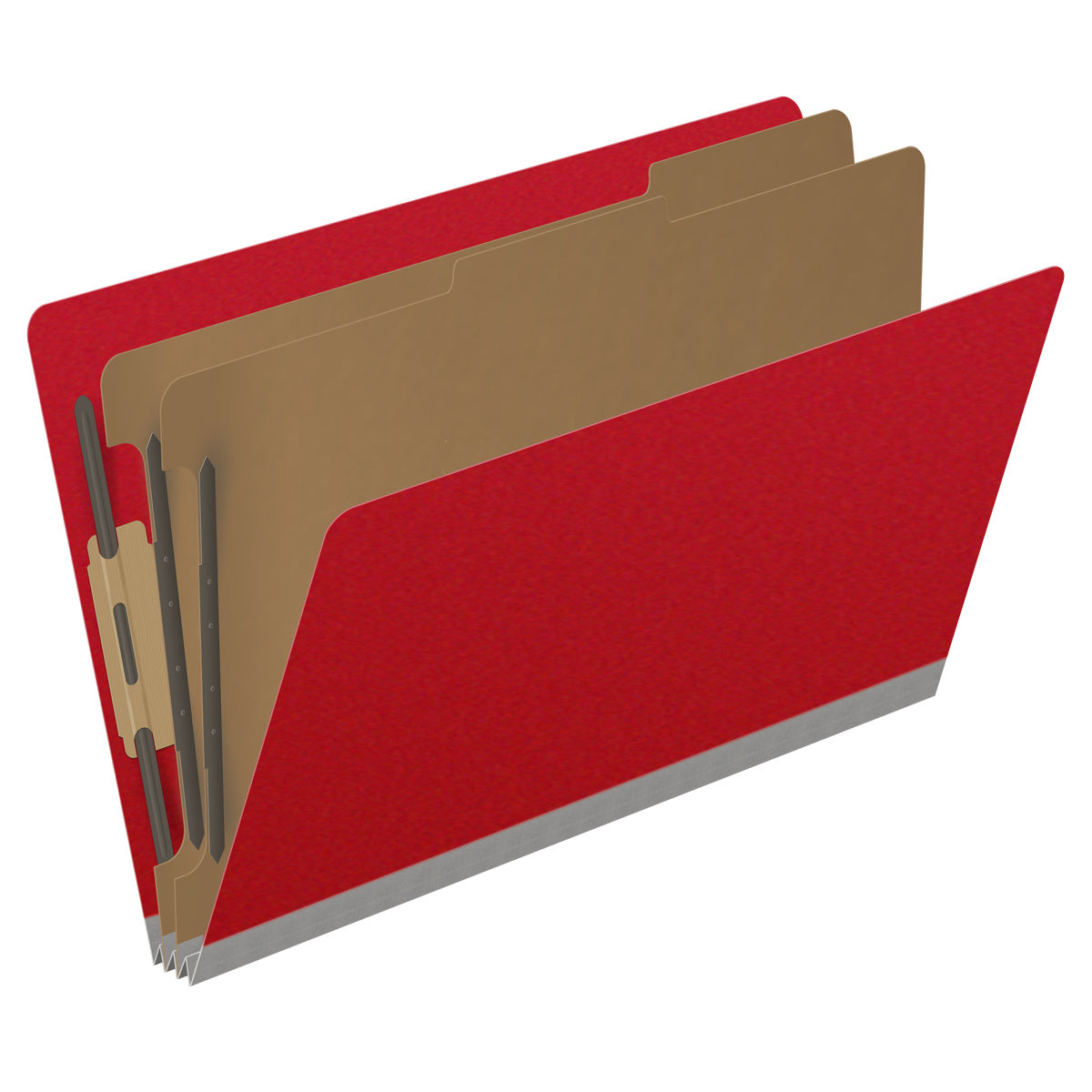 25 Pt. Pressboard Classification Folders, Full Cut End Tab, Legal Size, 2 Dividers (Box of 10)