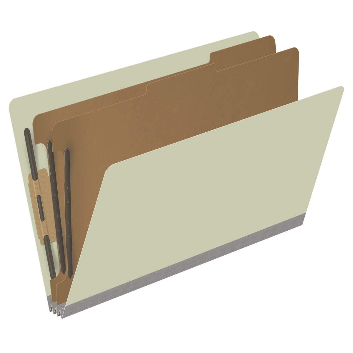 25 Pt. Pressboard Classification Folders, Full Cut End Tab, Legal Size, 2 Dividers (Box of 10)