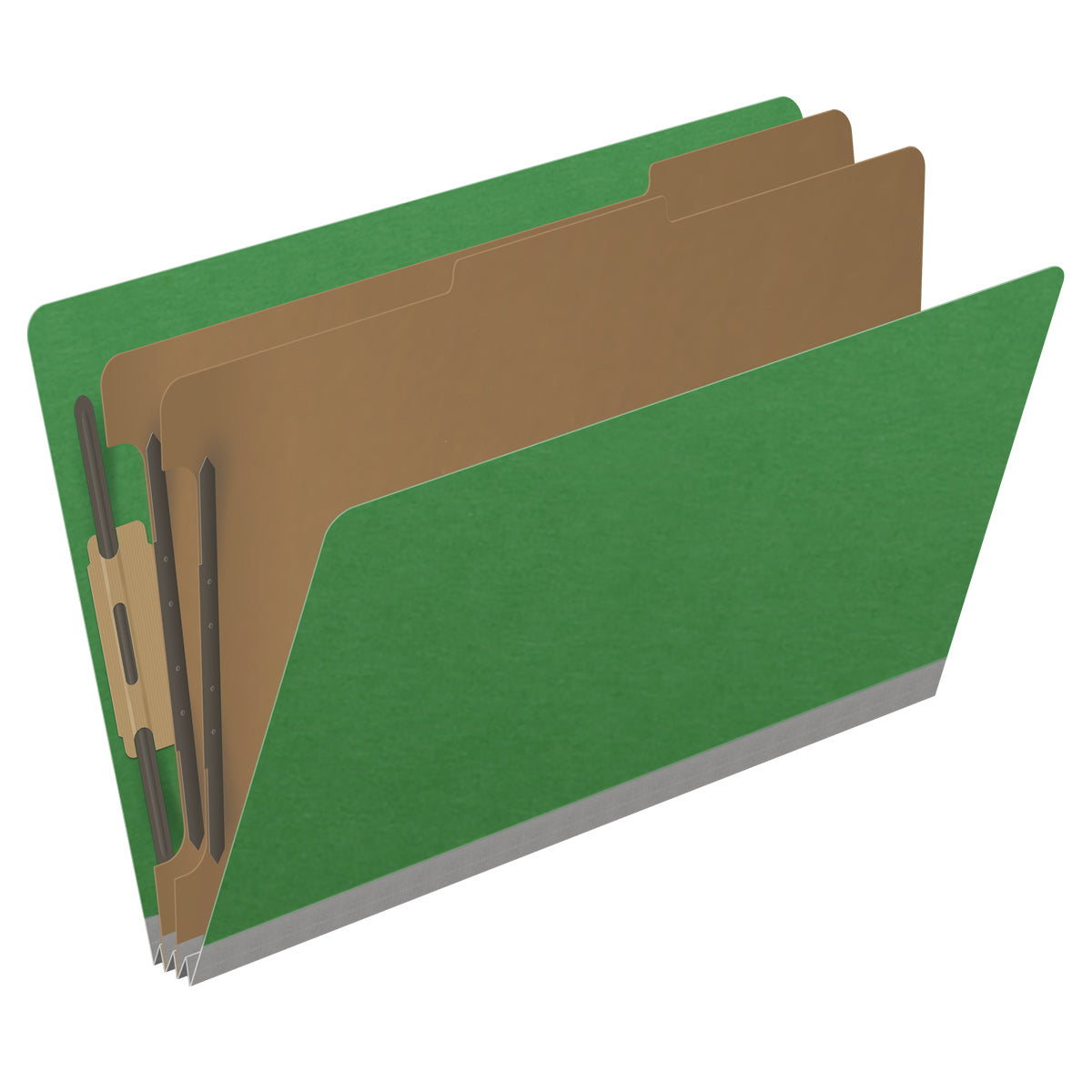 25 Pt. Pressboard Classification Folders, Full Cut End Tab, Legal Size, 2 Dividers (Box of 10)