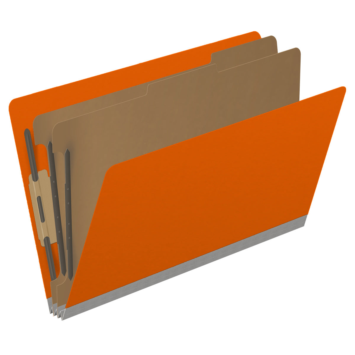 25 Pt. Pressboard Classification Folders, Full Cut End Tab, Legal Size, 2 Dividers (Box of 10)