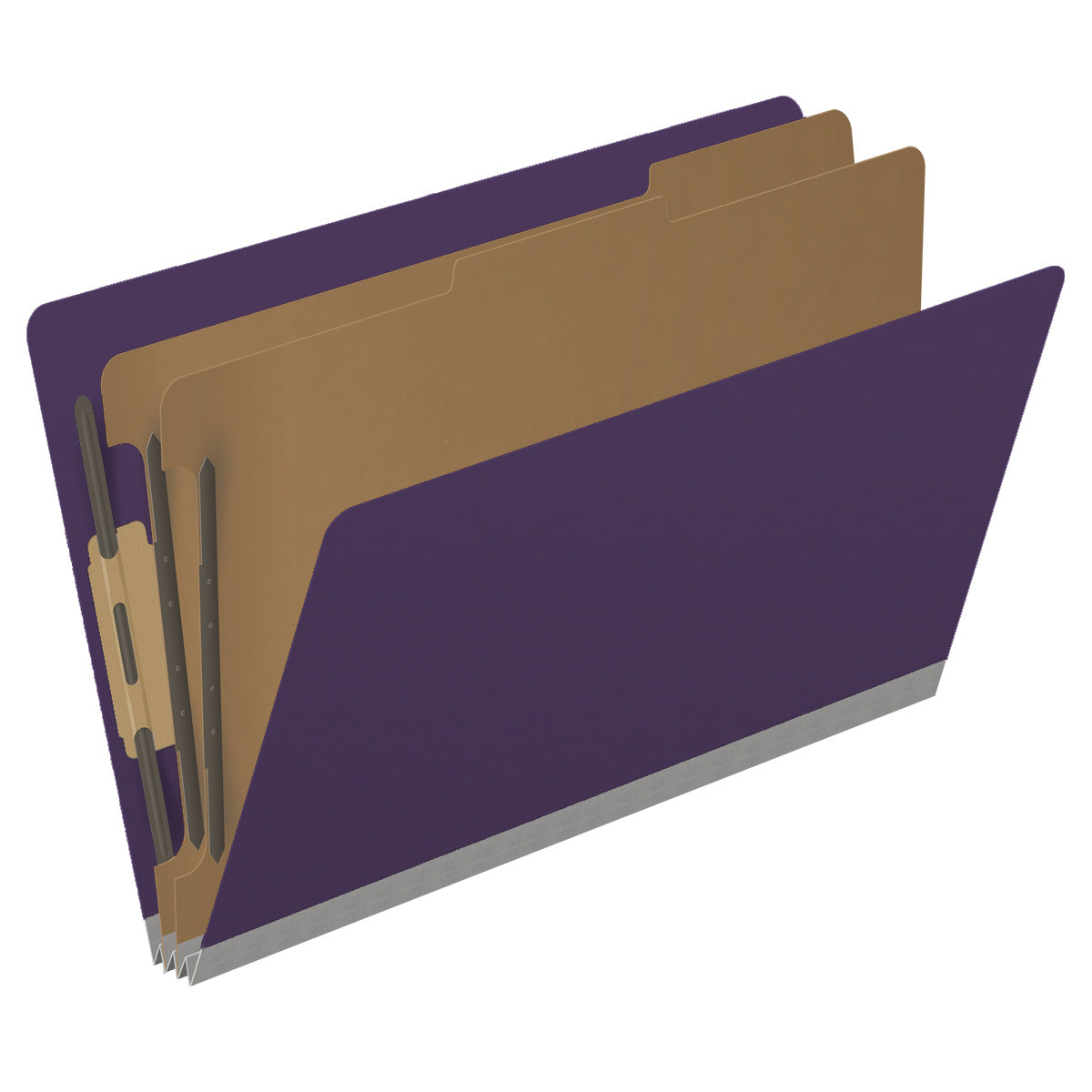 25 Pt. Pressboard Classification Folders, Full Cut End Tab, Legal Size, 2 Dividers (Box of 10)