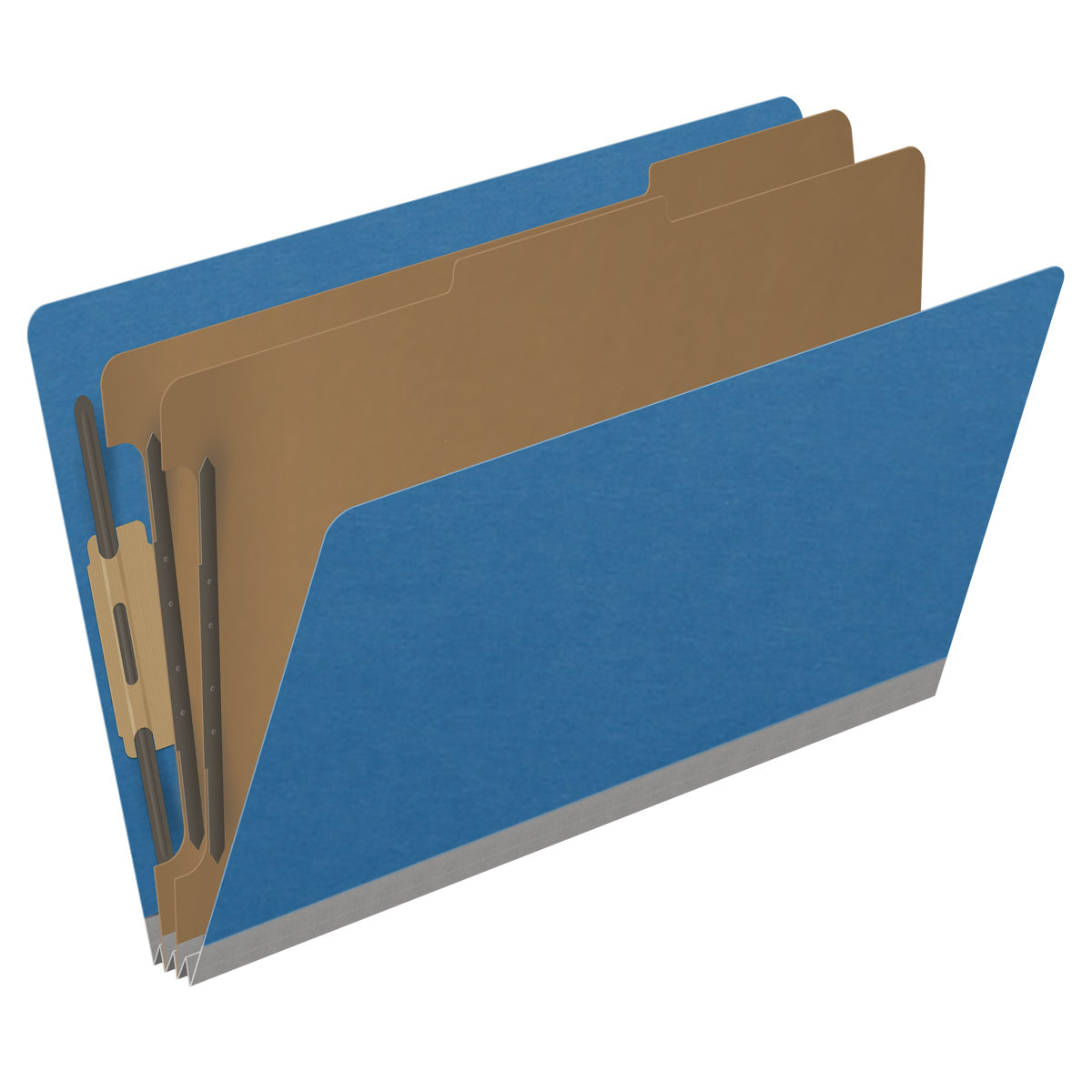 25 Pt. Pressboard Classification Folders, Full Cut End Tab, Legal Size, 2 Dividers (Box of 10)