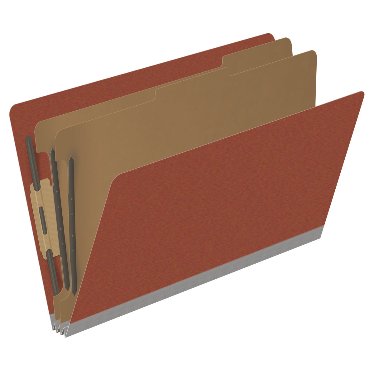 25 Pt. Pressboard Classification Folders, Full Cut End Tab, Legal Size, 2 Dividers (Box of 10)