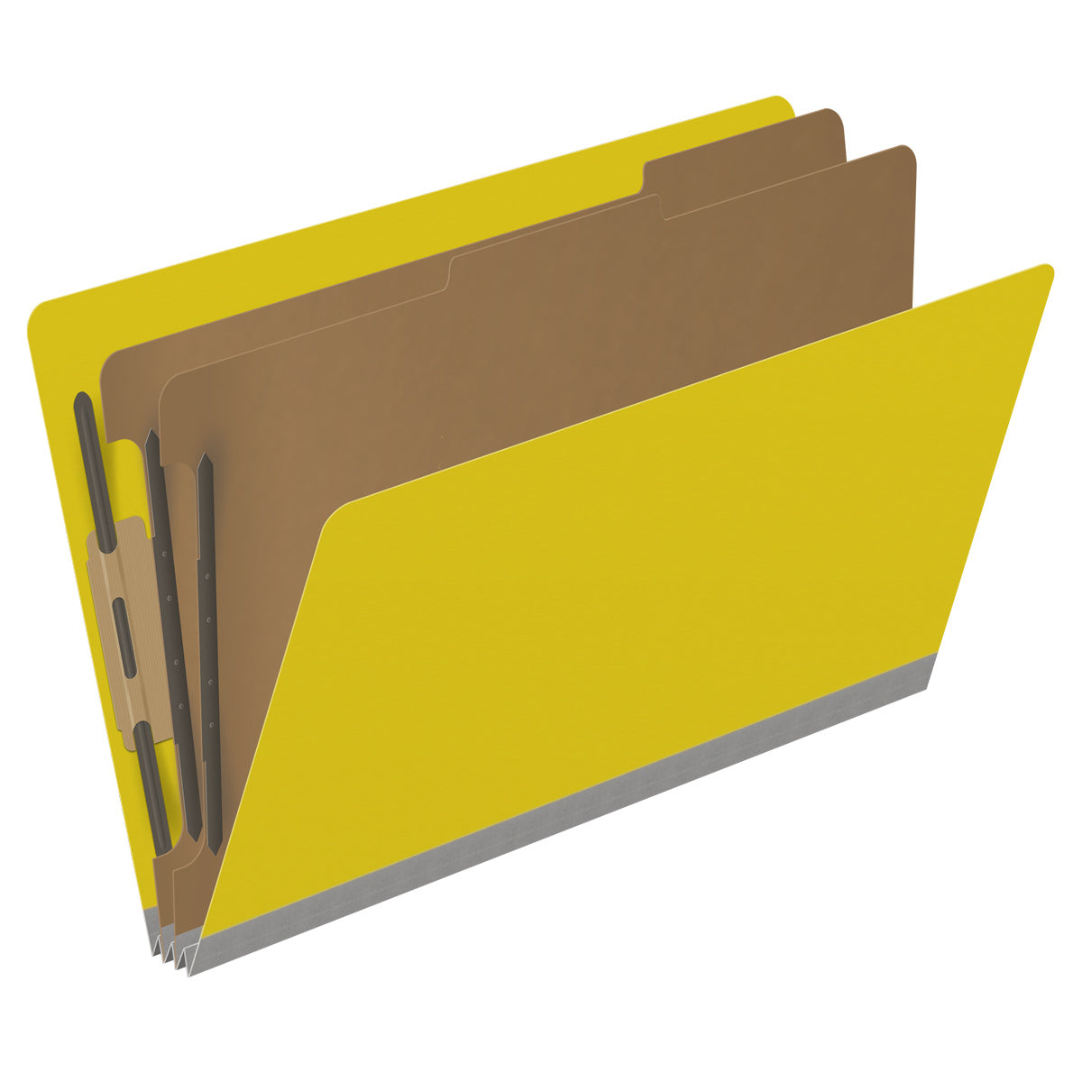 25 Pt. Pressboard Classification Folders, Full Cut End Tab, Legal Size, 2 Dividers (Box of 10)
