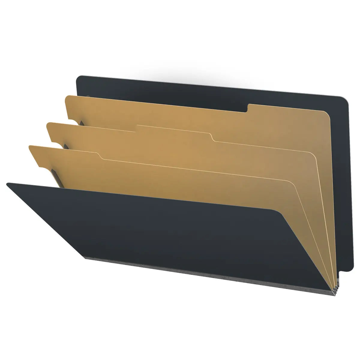 25 Pt. Pressboard Classification Folders, Full Cut End Tab, Legal Size, 3 Dividers (Box of 10)