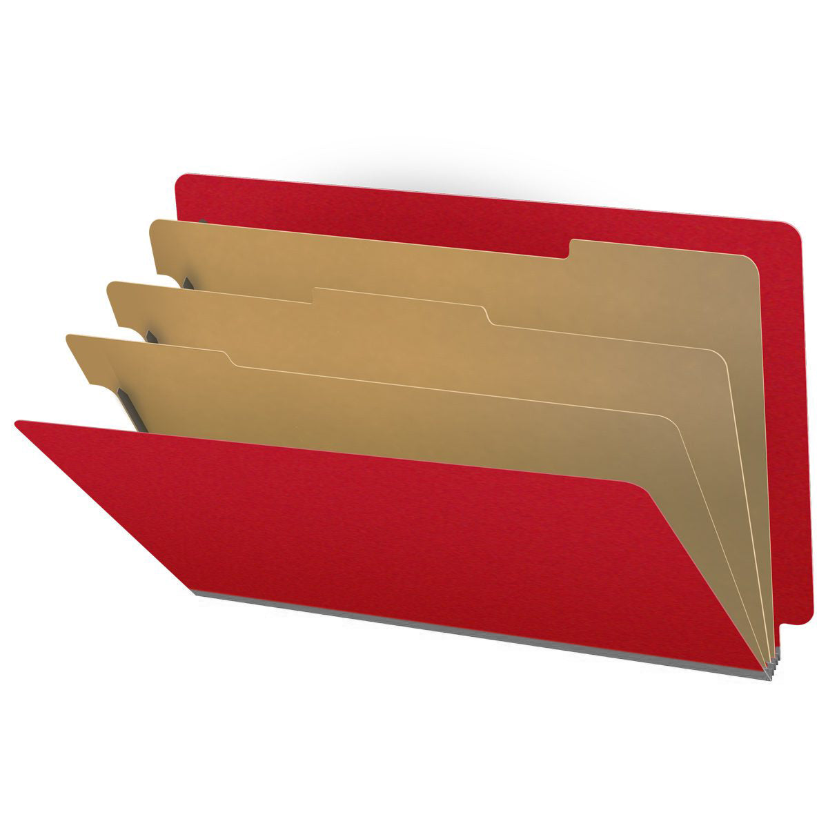 25 Pt. Pressboard Classification Folders, Full Cut End Tab, Legal Size, 3 Dividers (Box of 10)