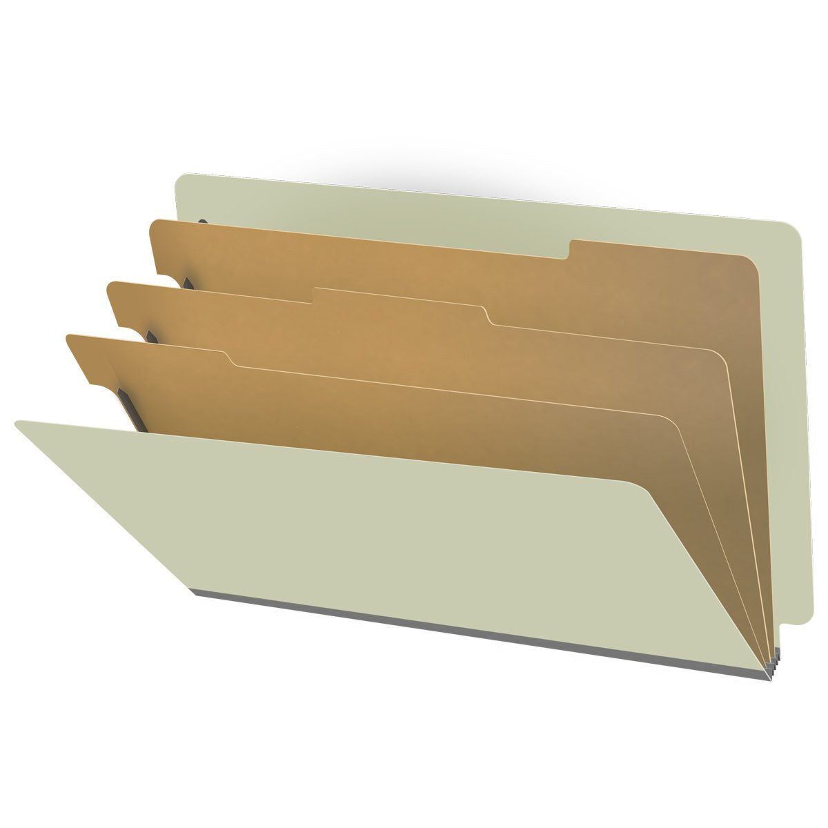25 Pt. Pressboard Classification Folders, Full Cut End Tab, Legal Size, 3 Dividers (Box of 10)