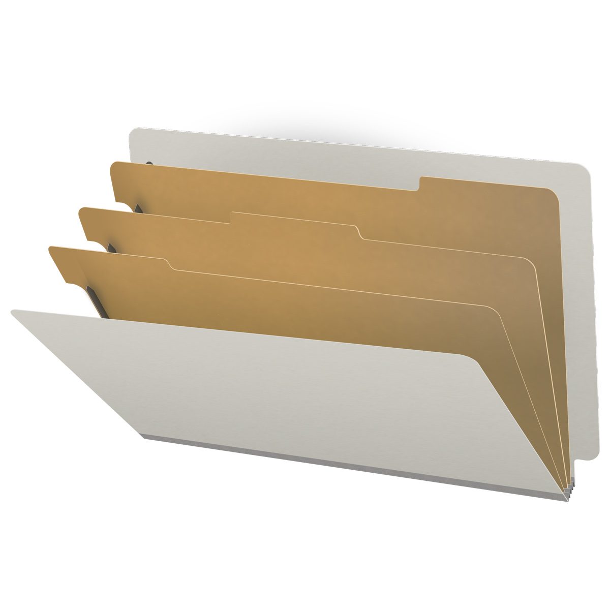 25 Pt. Pressboard Classification Folders, Full Cut End Tab, Legal Size, 3 Dividers (Box of 10)