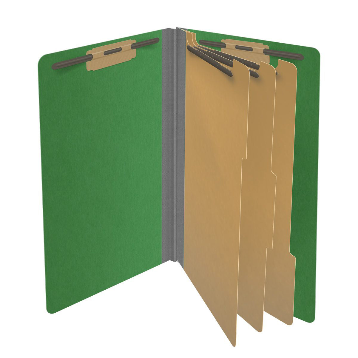 25 Pt. Pressboard Classification Folders, Full Cut End Tab, Legal Size, 3 Dividers (Box of 10)