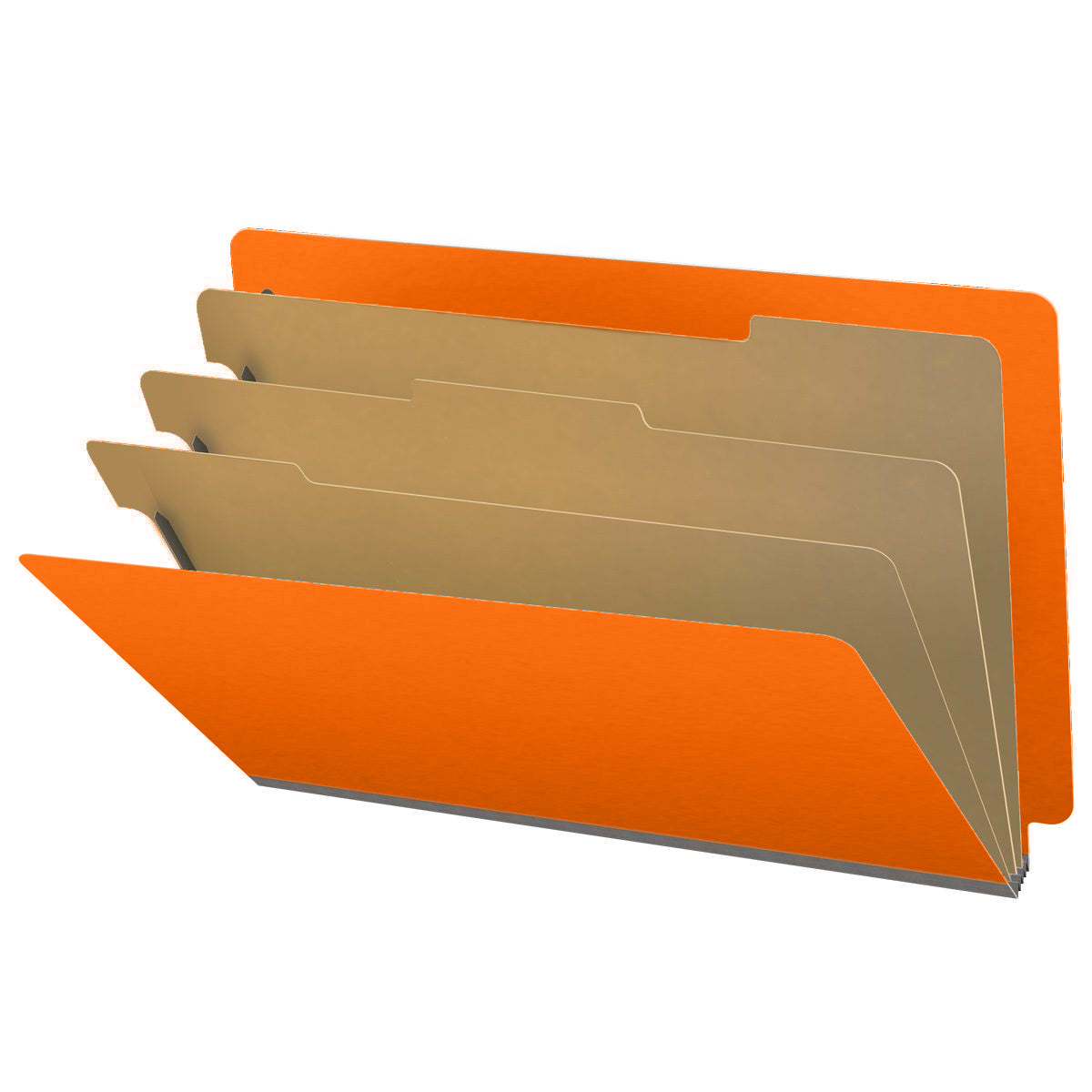 25 Pt. Pressboard Classification Folders, Full Cut End Tab, Legal Size, 3 Dividers (Box of 10)