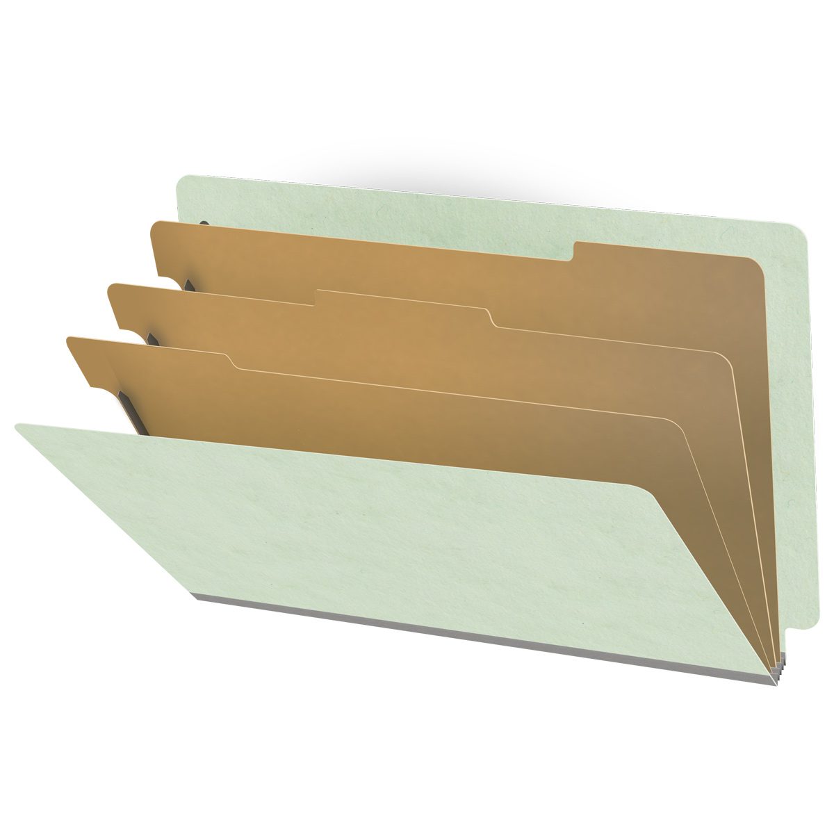 25 Pt. Pressboard Classification Folders, Full Cut End Tab, Legal Size, 3 Dividers (Box of 10)