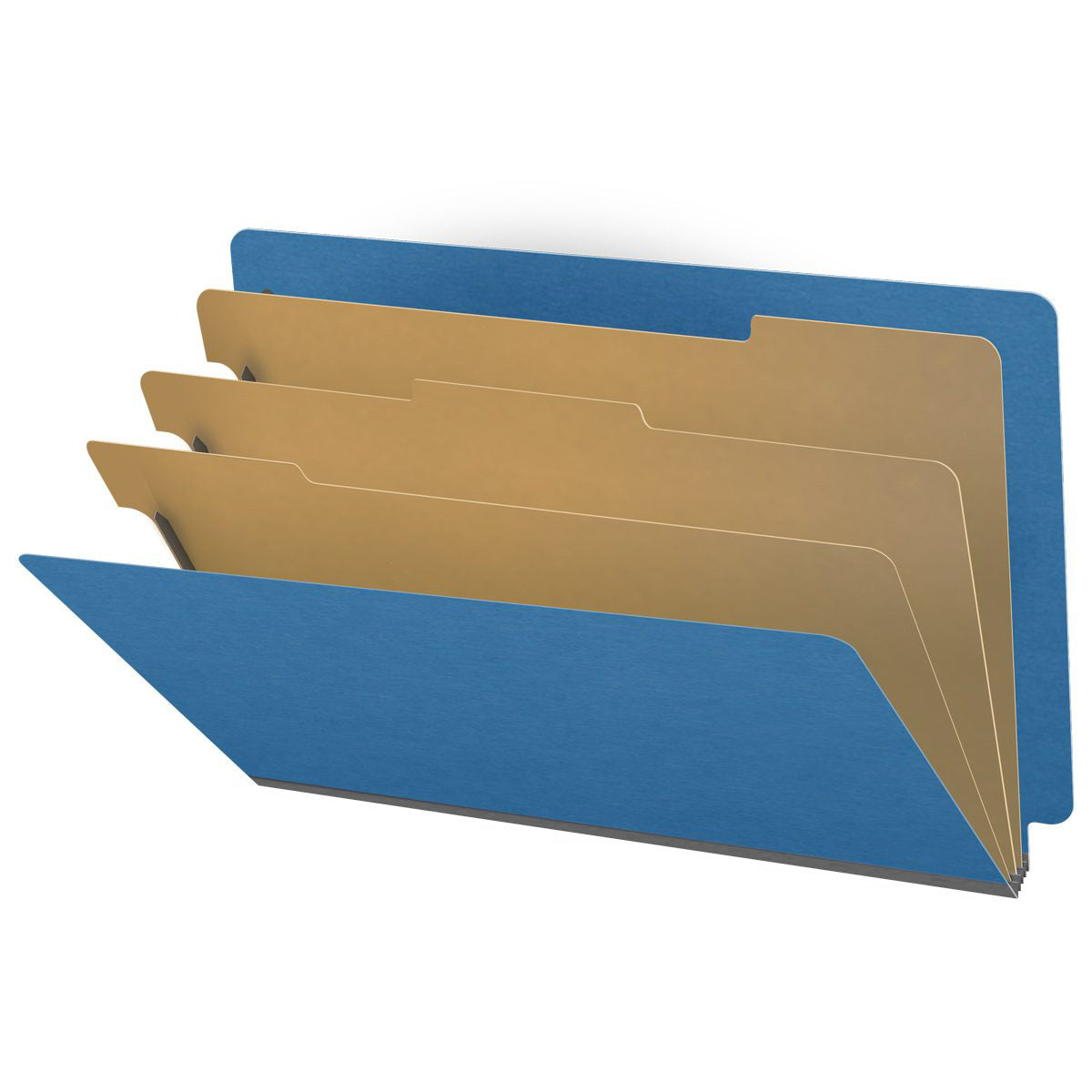 25 Pt. Pressboard Classification Folders, Full Cut End Tab, Legal Size, 3 Dividers (Box of 10)