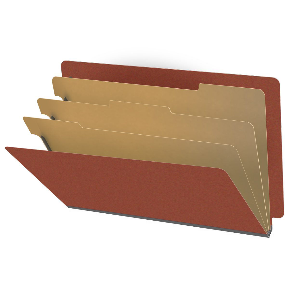 25 Pt. Pressboard Classification Folders, Full Cut End Tab, Legal Size, 3 Dividers (Box of 10)