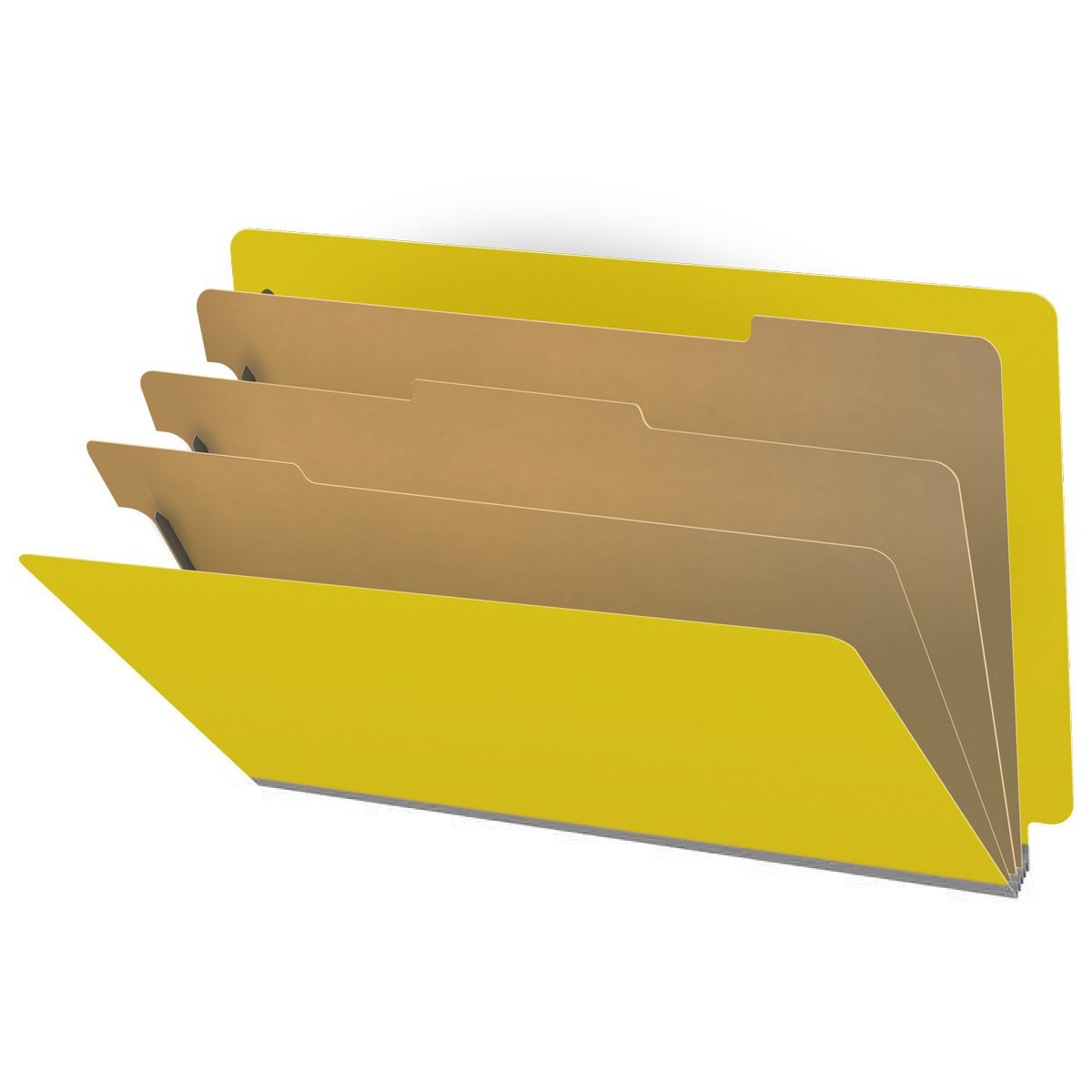 25 Pt. Pressboard Classification Folders, Full Cut End Tab, Legal Size, 3 Dividers (Box of 10)
