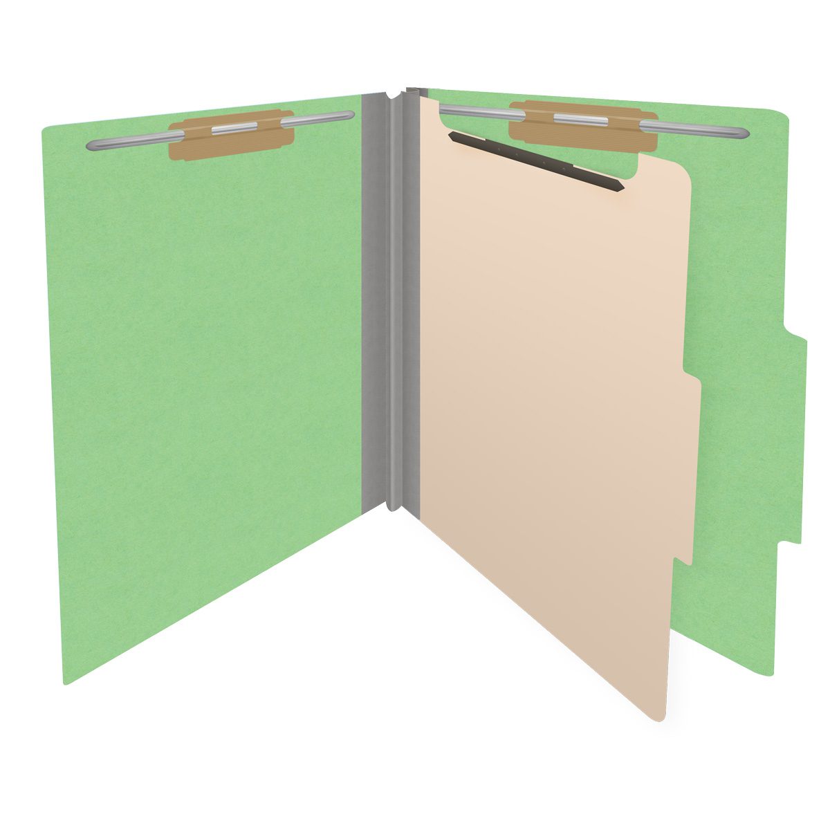 18 Pt. Classification Folders, 2/5 Cut ROC Top Tab, Letter Size, 1 Divider (Box of 10)