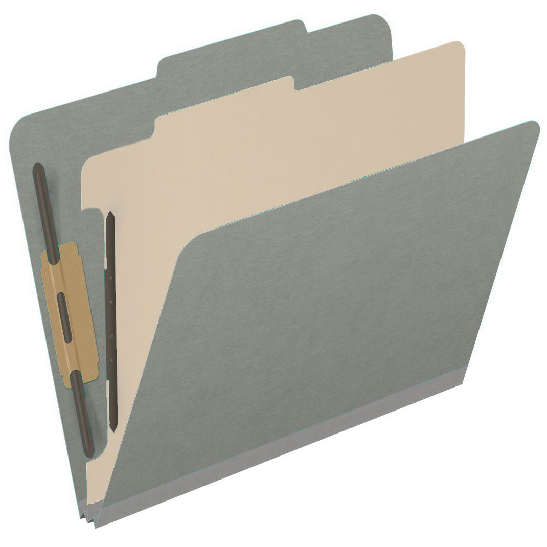 18 Pt. Classification Folders, 2/5 Cut ROC Top Tab, Letter Size, 1 Divider (Box of 10)