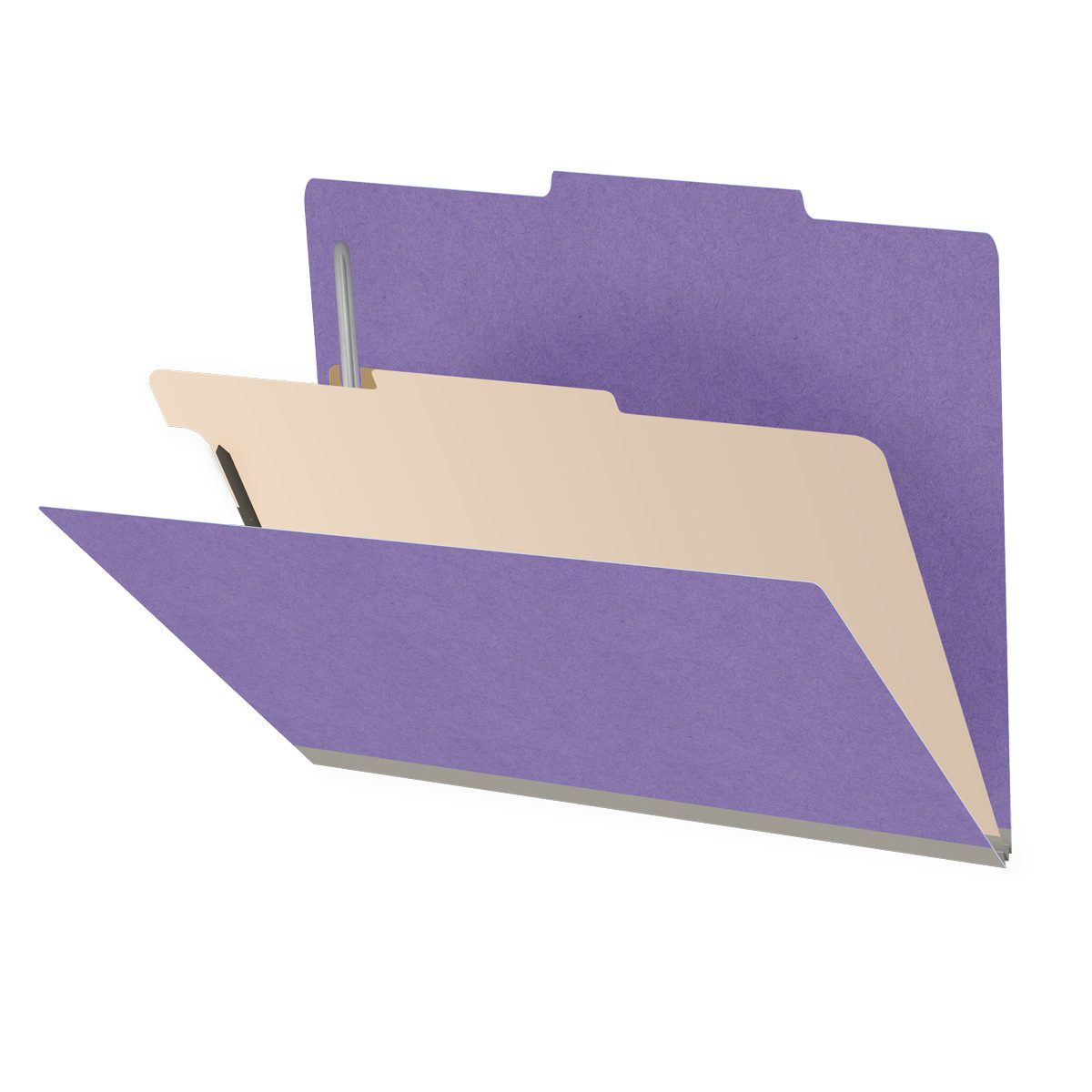 18 Pt. Classification Folders, 2/5 Cut ROC Top Tab, Letter Size, 1 Divider (Box of 10)