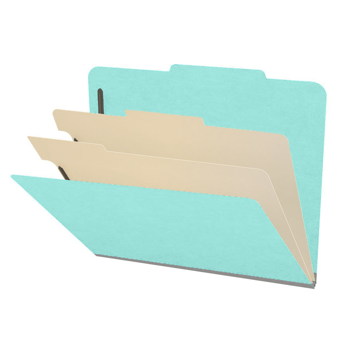 18 Pt. Classification Folders, 2/5 Cut ROC Top Tab, Letter Size, 2 Dividers (Box of 10)