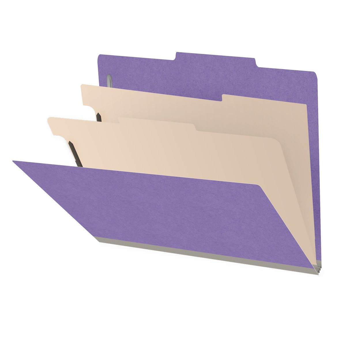 18 Pt. Classification Folders, 2/5 Cut ROC Top Tab, Letter Size, 2 Dividers (Box of 10)