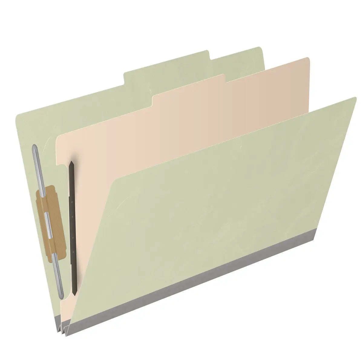 25 Pt. Pressboard Classification Folders, 2/5 Cut ROC Top Tab, Legal Size, 1 Divider (Box of 10)