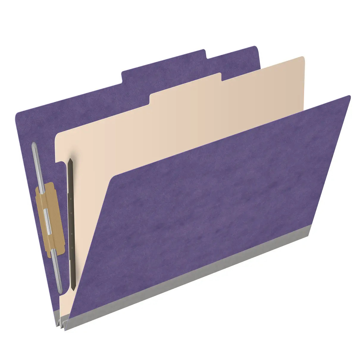 25 Pt. Pressboard Classification Folders, 2/5 Cut ROC Top Tab, Legal Size, 1 Divider (Box of 10)
