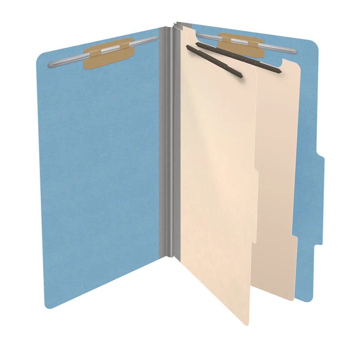 18 Pt. Classification Folders, 2/5 Cut ROC Top Tab, Legal Size, 2 Dividers (Box of 10)