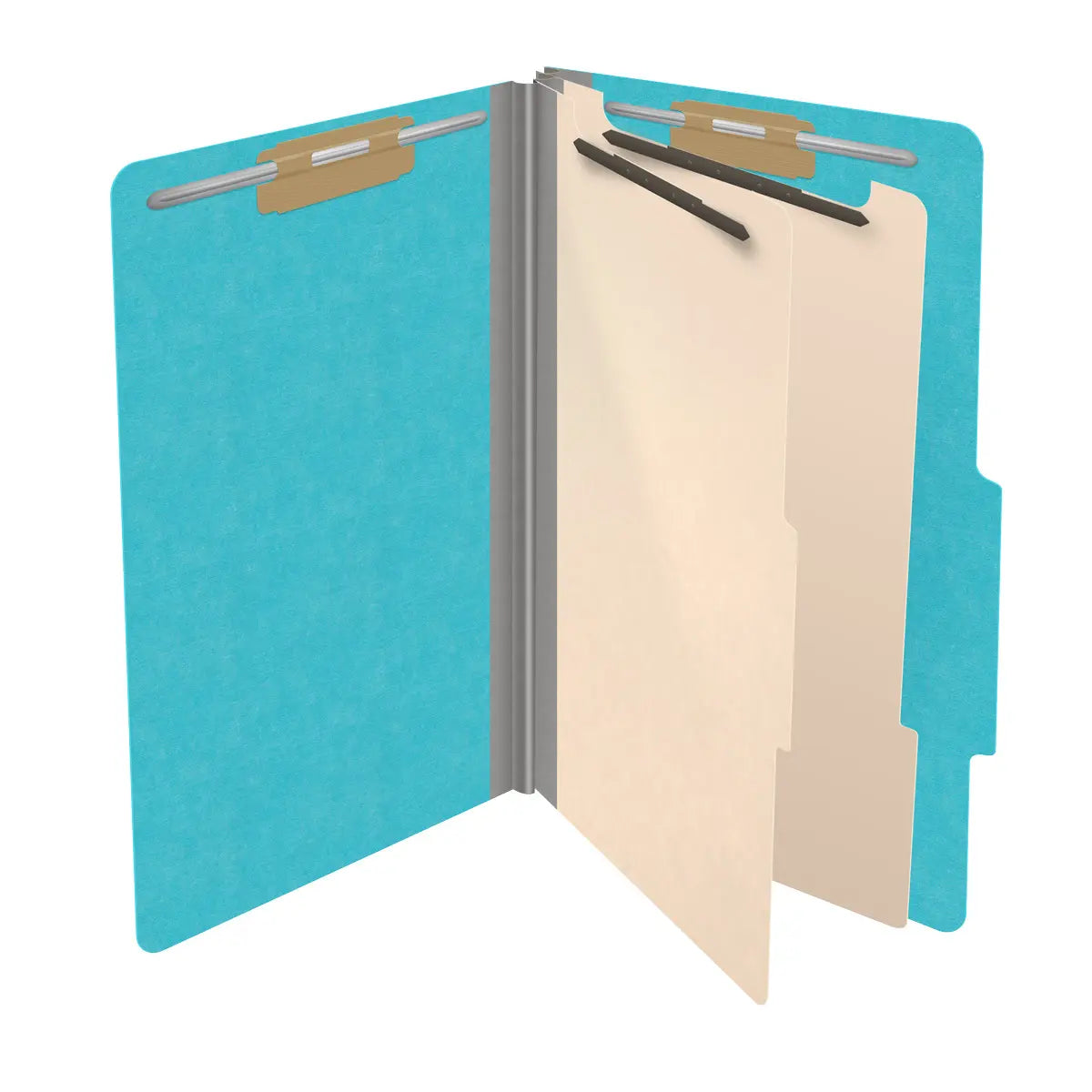 18 Pt. Classification Folders, 2/5 Cut ROC Top Tab, Legal Size, 2 Dividers (Box of 10)