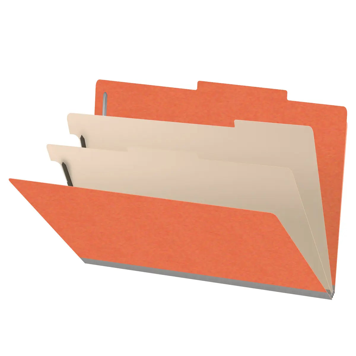 18 Pt. Classification Folders, 2/5 Cut ROC Top Tab, Legal Size, 2 Dividers (Box of 10)