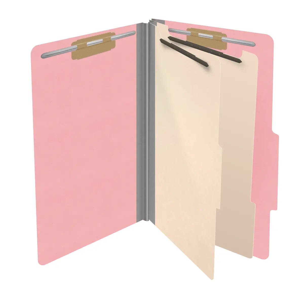 18 Pt. Classification Folders, 2/5 Cut ROC Top Tab, Legal Size, 2 Dividers (Box of 10)