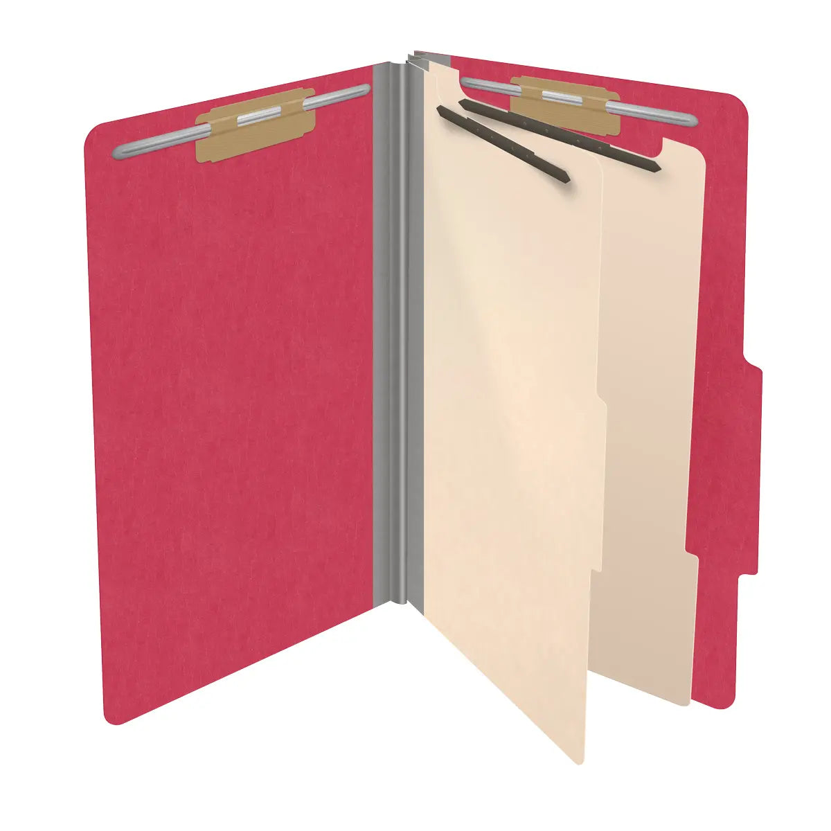 18 Pt. Classification Folders, 2/5 Cut ROC Top Tab, Legal Size, 2 Dividers (Box of 10)