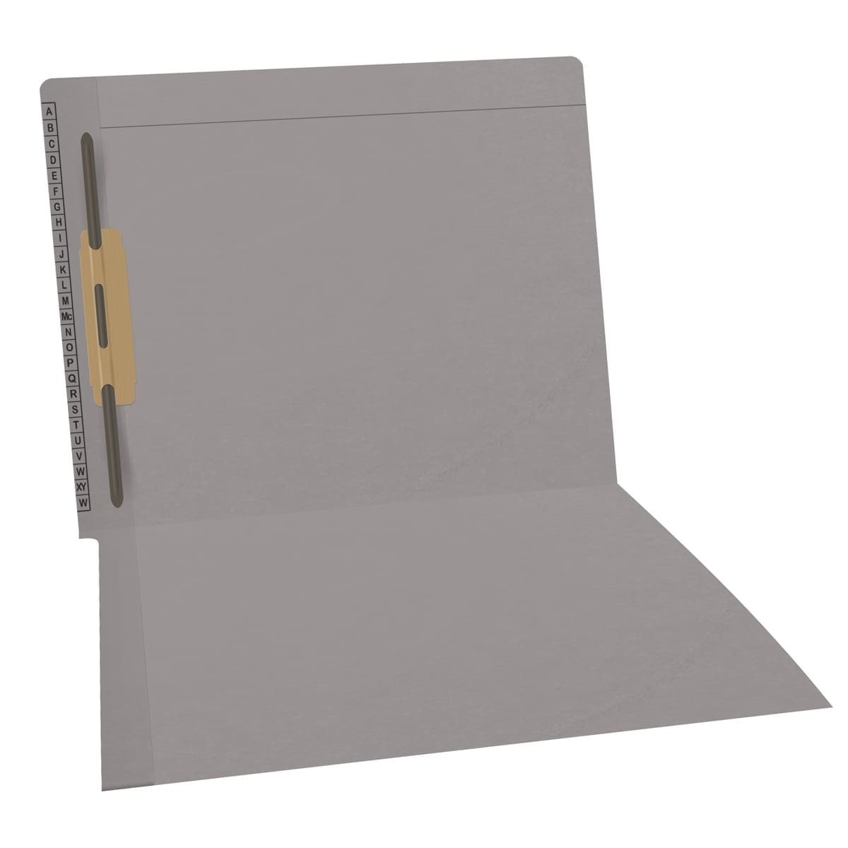 11 pt Kardex Match Folder, Reinforced Top and End Tab with A-Z Scale Printed on Left End Tab, Letter Size, Fastener Pos #3 (Box of 50)