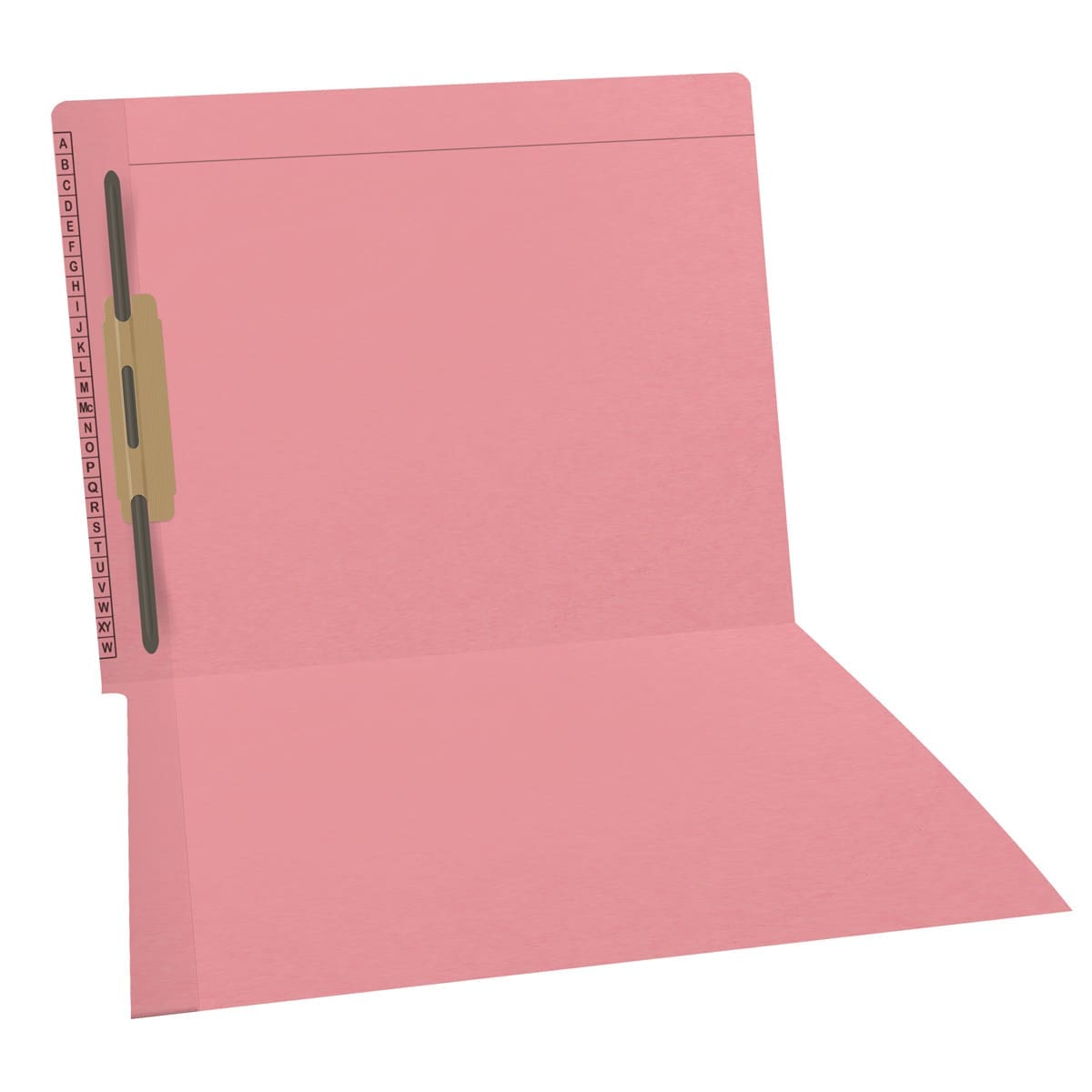11 pt Kardex Match Folder, Reinforced Top and End Tab with A-Z Scale Printed on Left End Tab, Letter Size, Fastener Pos #3 (Box of 50)