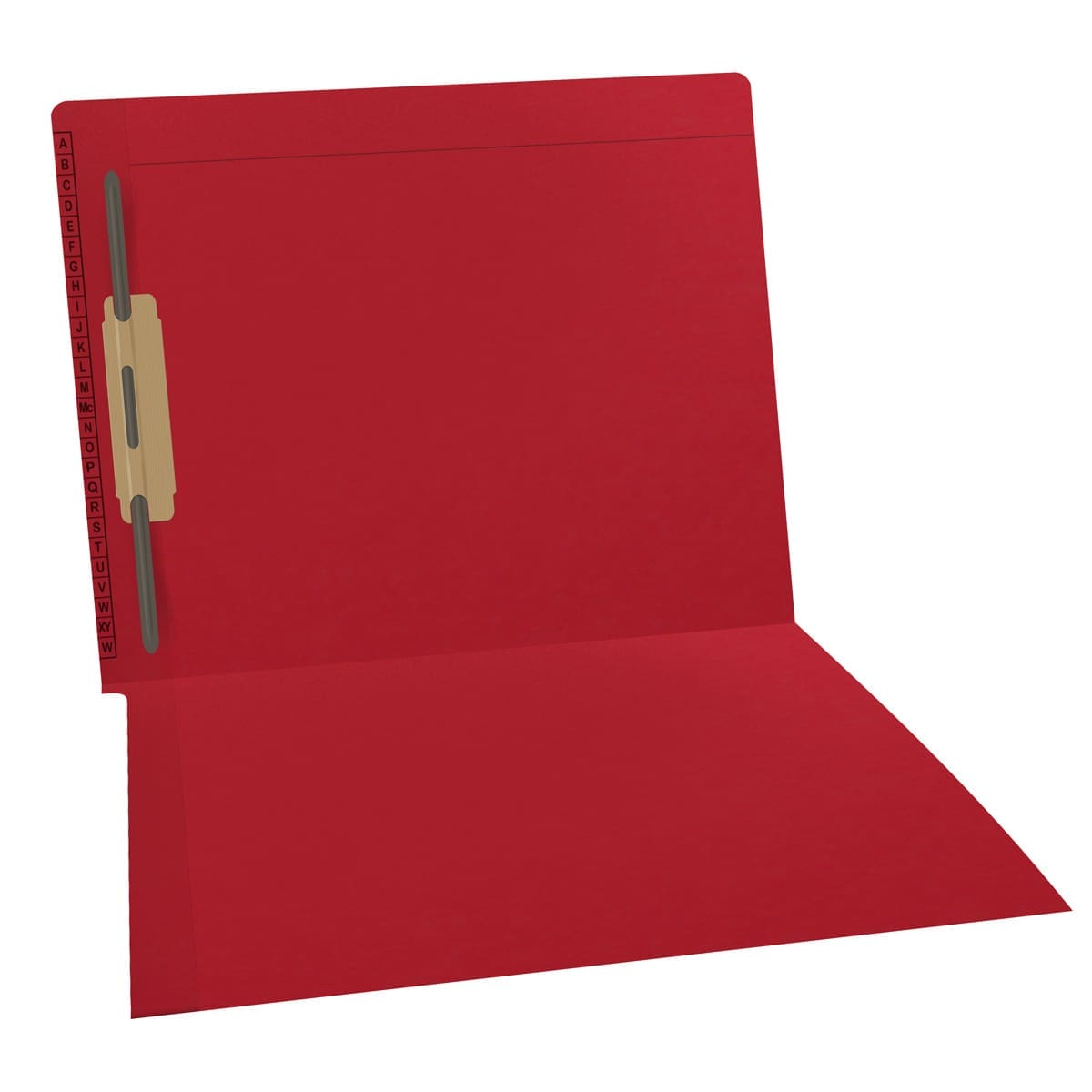 11 pt Kardex Match Folder, Reinforced Top and End Tab with A-Z Scale Printed on Left End Tab, Letter Size, Fastener Pos #3 (Box of 50)