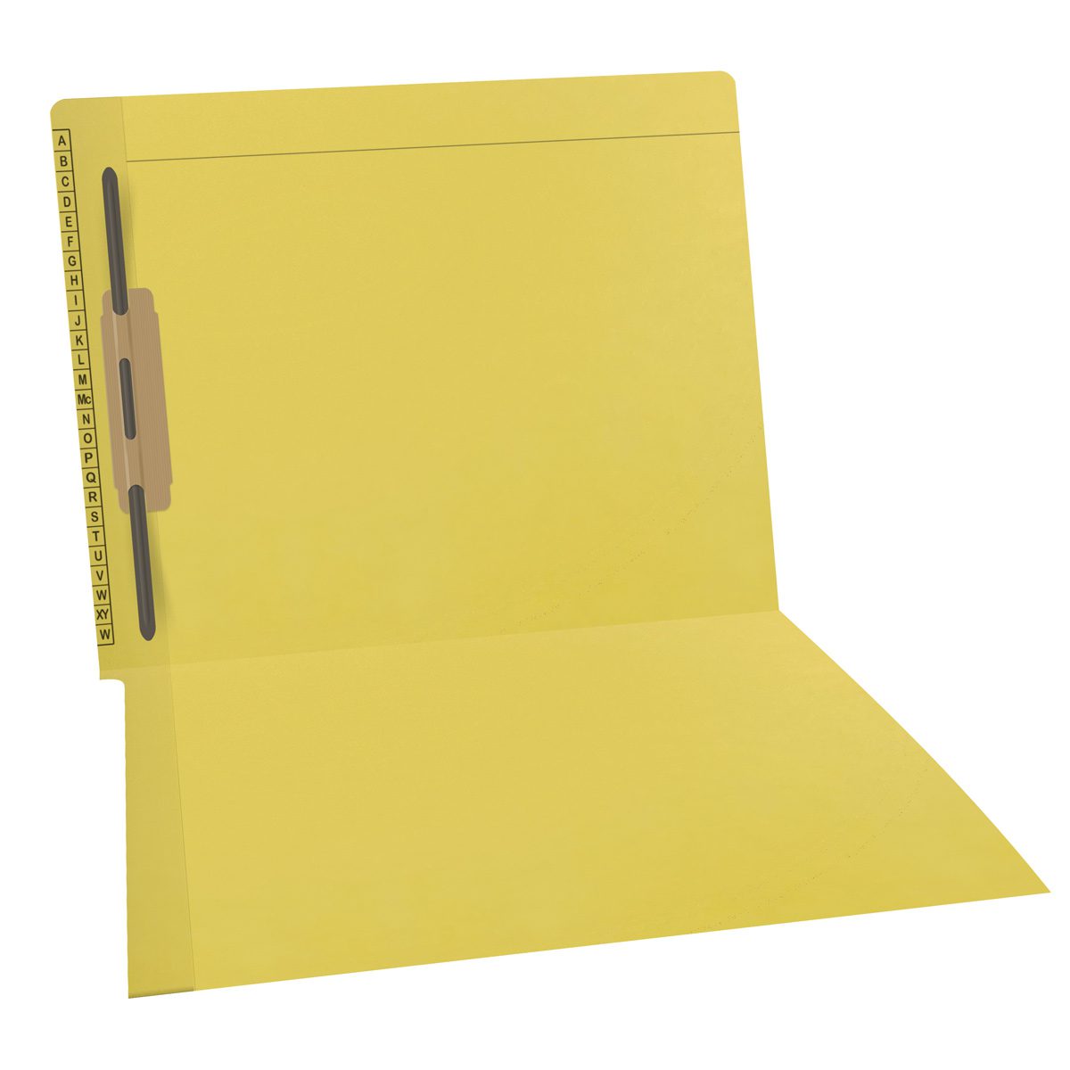 11 pt Kardex Match Folder, Reinforced Top and End Tab with A-Z Scale Printed on Left End Tab, Letter Size, Fastener Pos #3 (Box of 50)
