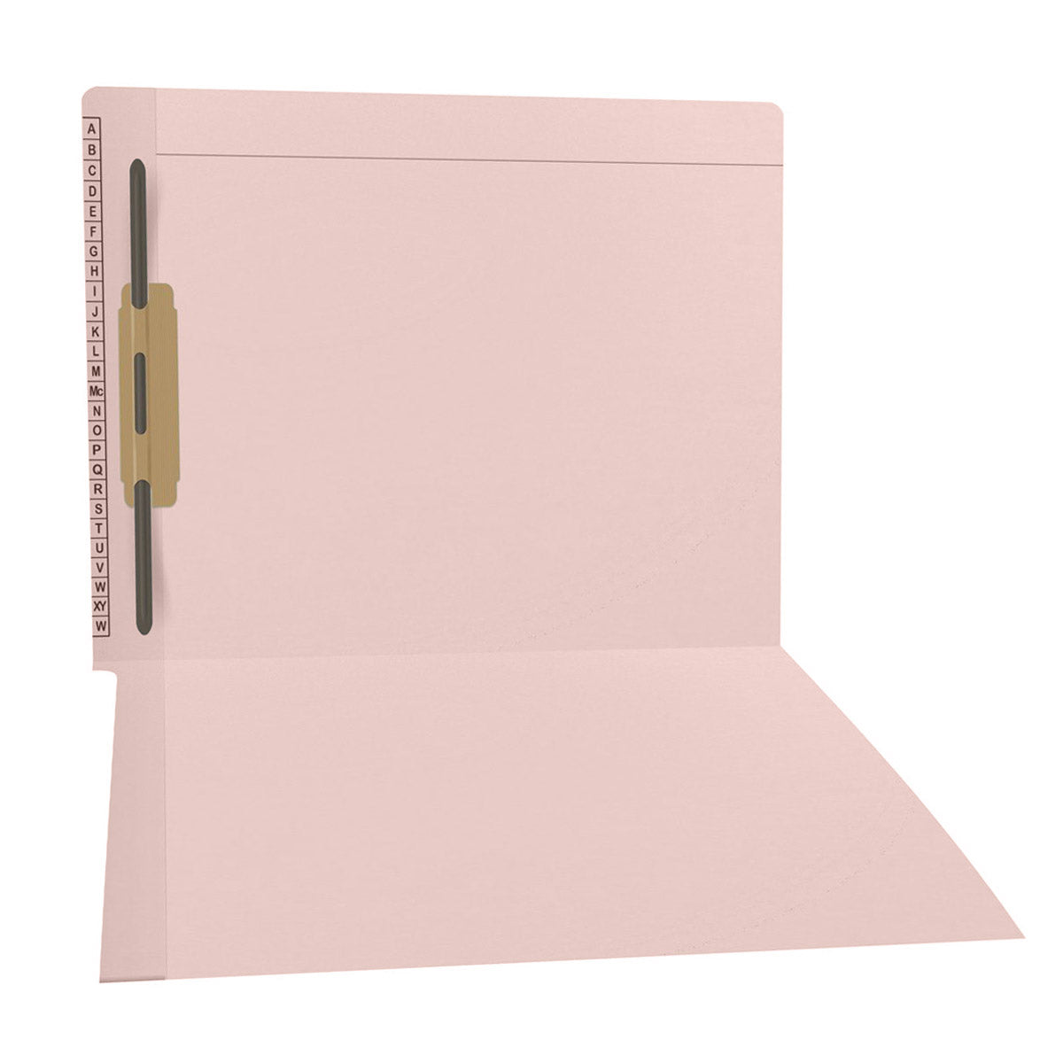 11 pt Kardex Match Folder, Reinforced Top and End Tab with A-Z Scale Printed on Left End Tab, Letter Size, Fastener Pos #3 (Box of 50)