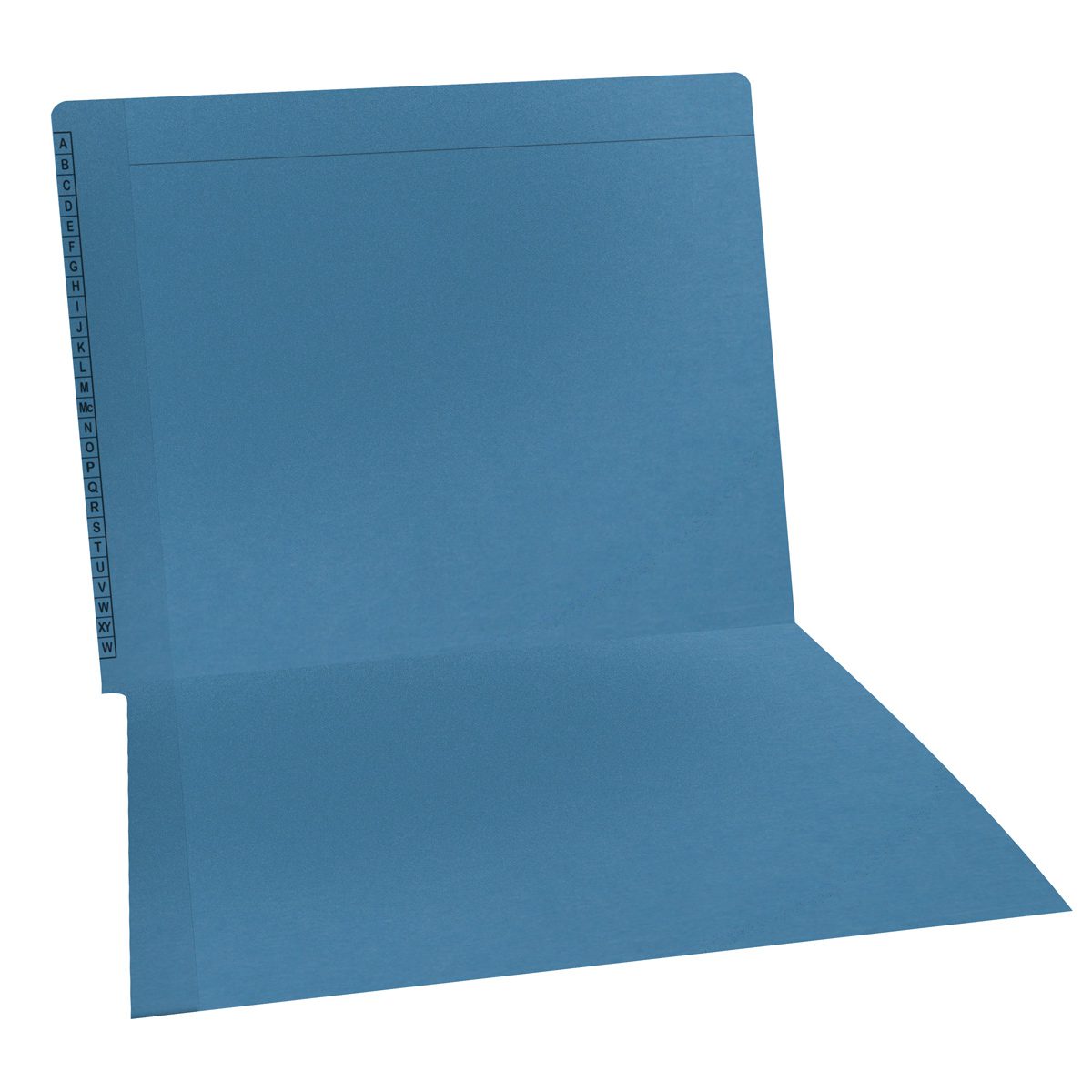 11 pt Kardex Match Folder, Reinforced Top and End Tab with A-Z Scale Printed on Left End Tab, Letter Size (Box of 100)