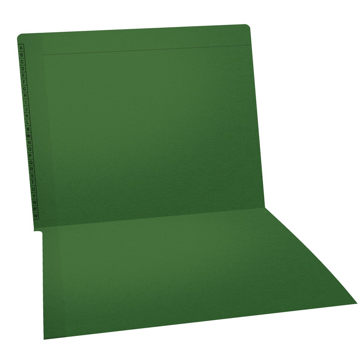 11 pt Kardex Match Folder, Reinforced Top and End Tab with A-Z Scale Printed on Left End Tab, Letter Size (Box of 100)