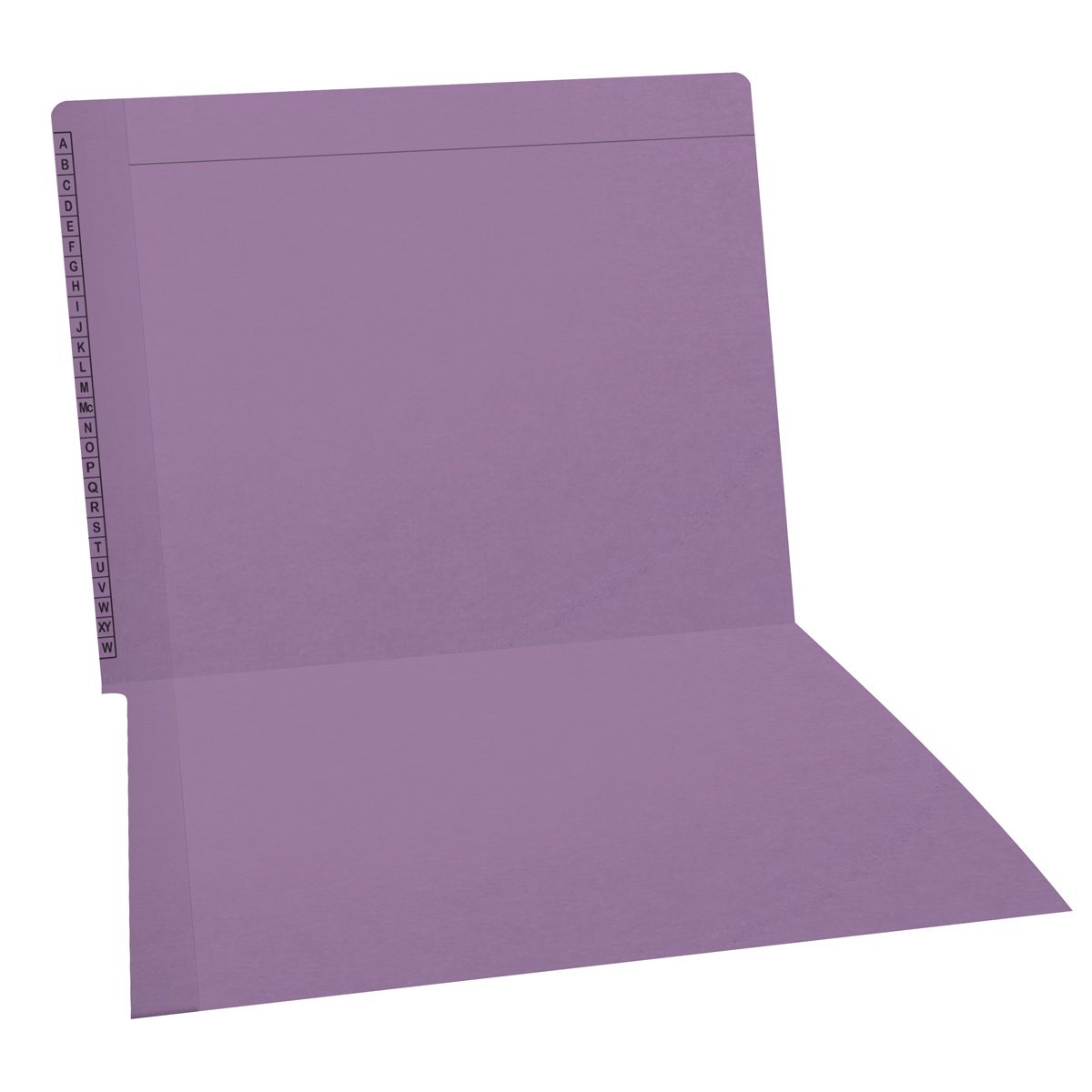 11 pt Kardex Match Folder, Reinforced Top and End Tab with A-Z Scale Printed on Left End Tab, Letter Size (Box of 100)