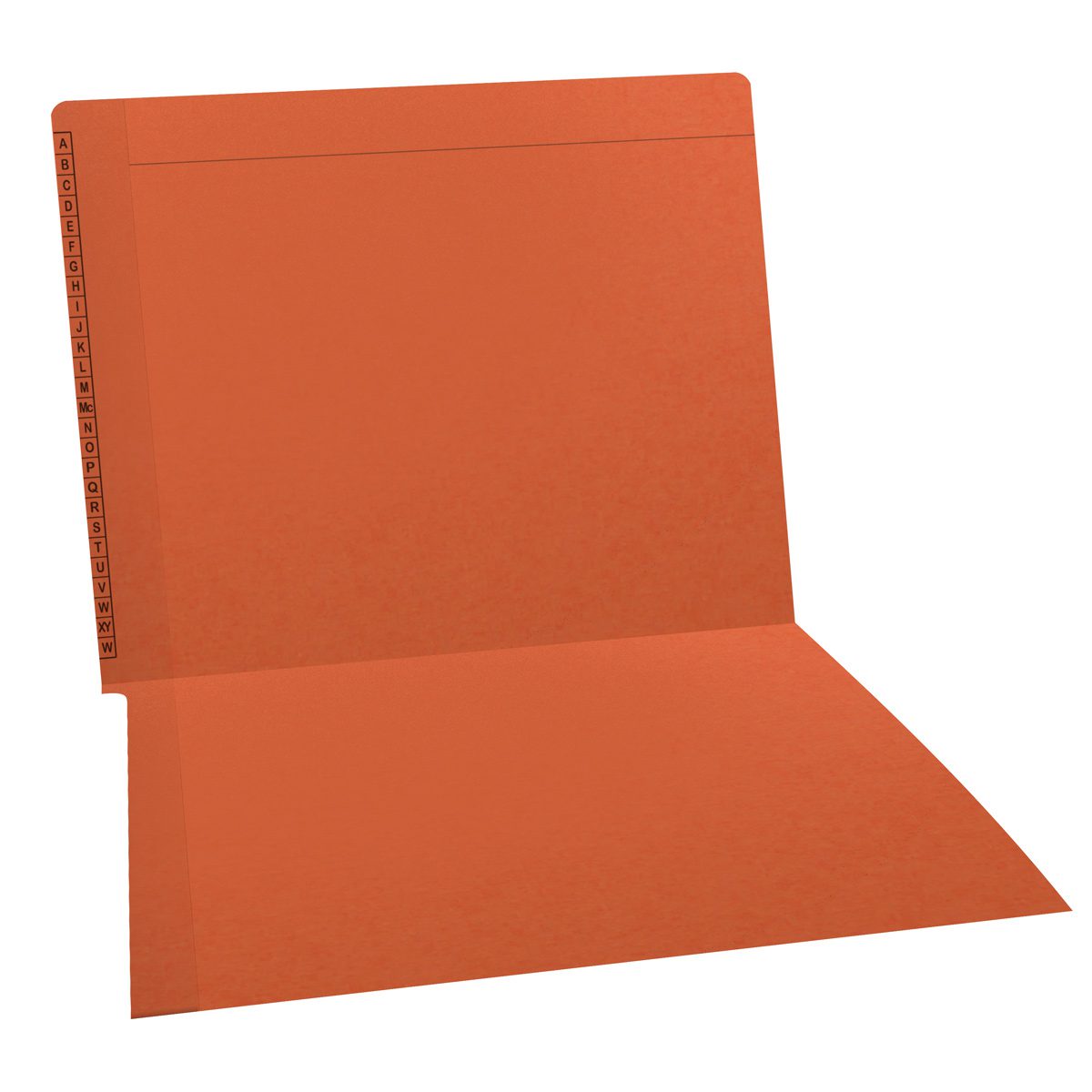 11 pt Kardex Match Folder, Reinforced Top and End Tab with A-Z Scale Printed on Left End Tab, Letter Size (Box of 100)