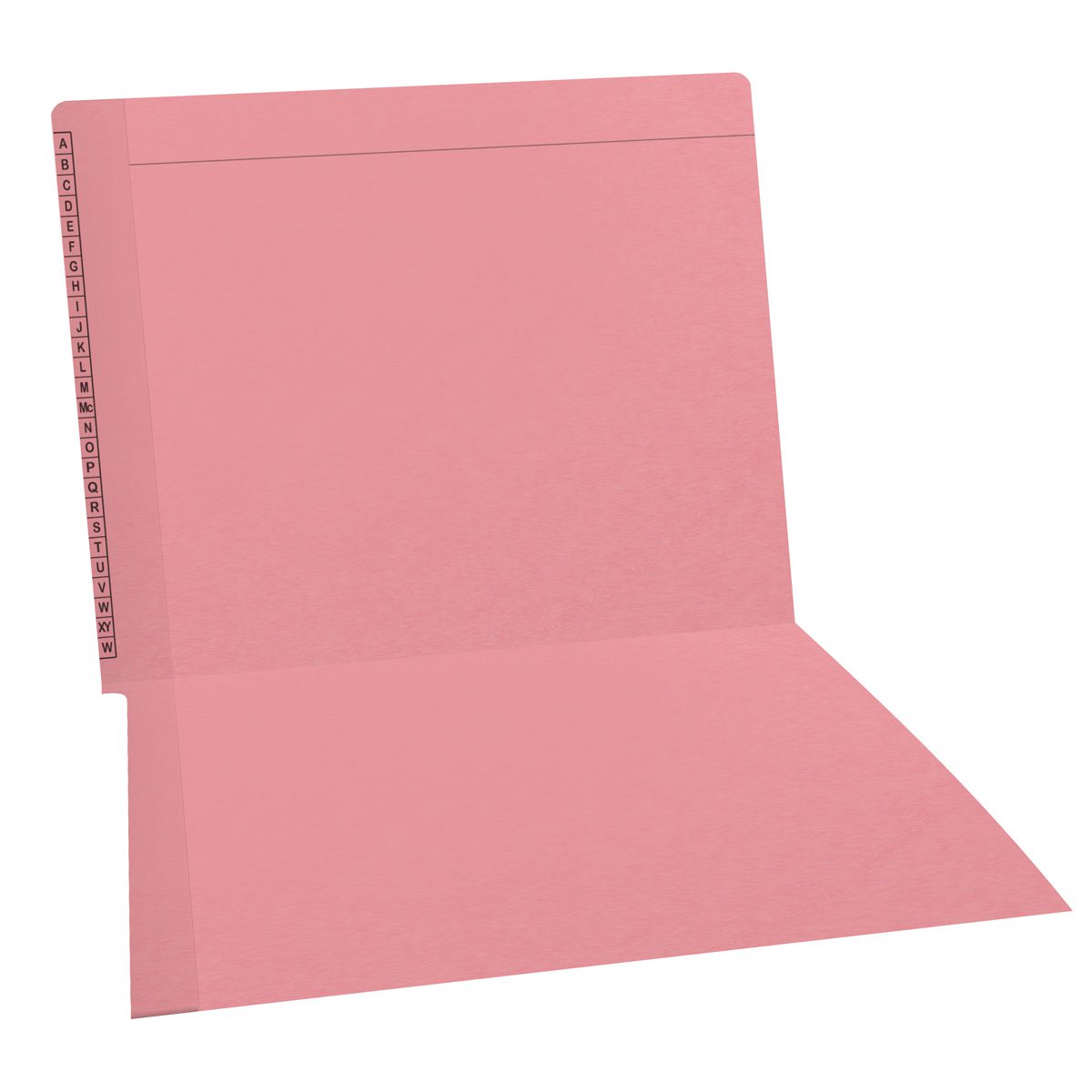 11 pt Kardex Match Folder, Reinforced Top and End Tab with A-Z Scale Printed on Left End Tab, Letter Size (Box of 100)