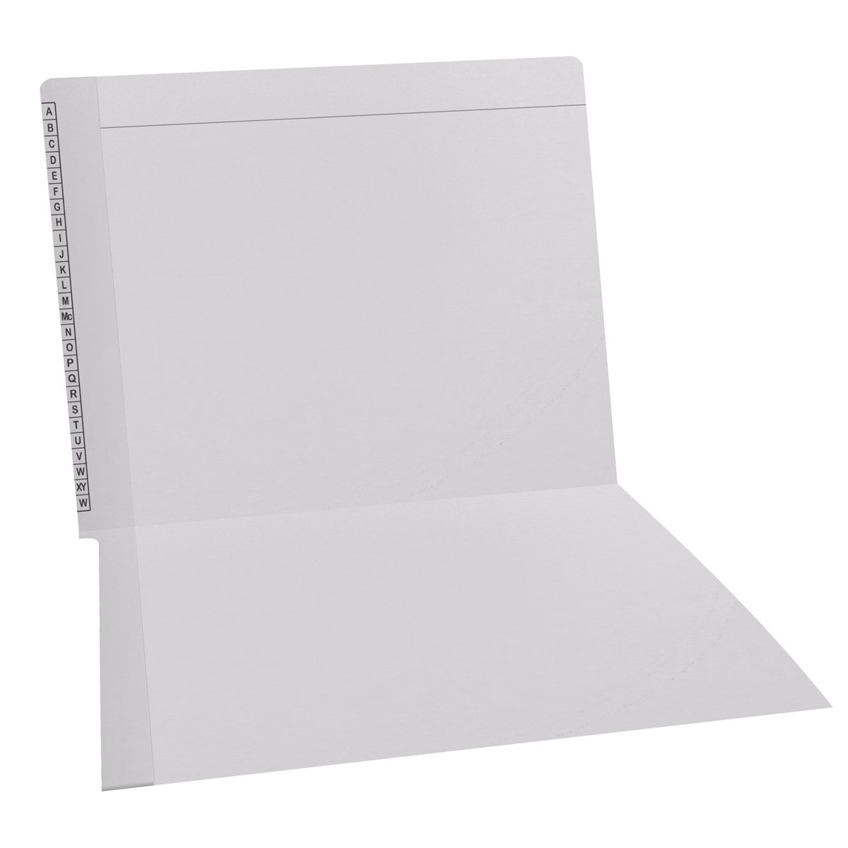 11 pt Kardex Match Folder, Reinforced Top and End Tab with A-Z Scale Printed on Left End Tab, Letter Size (Box of 100)