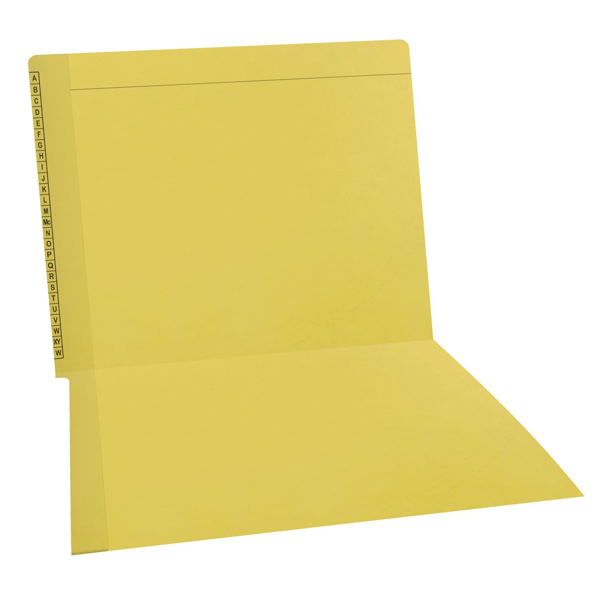 11 pt Kardex Match Folder, Reinforced Top and End Tab with A-Z Scale Printed on Left End Tab, Letter Size (Box of 100)