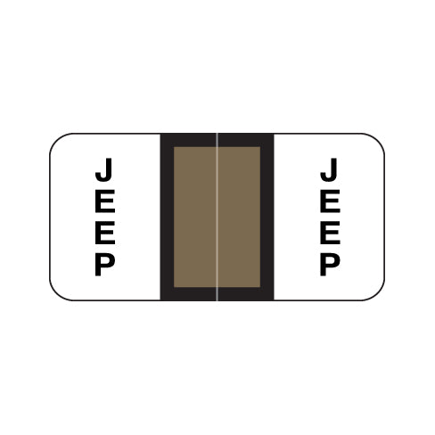 Reynolds & Reynolds Automotive Jeep Labels 3/4" X 1-1/2" Laminated- Ring Binder Pack of 270