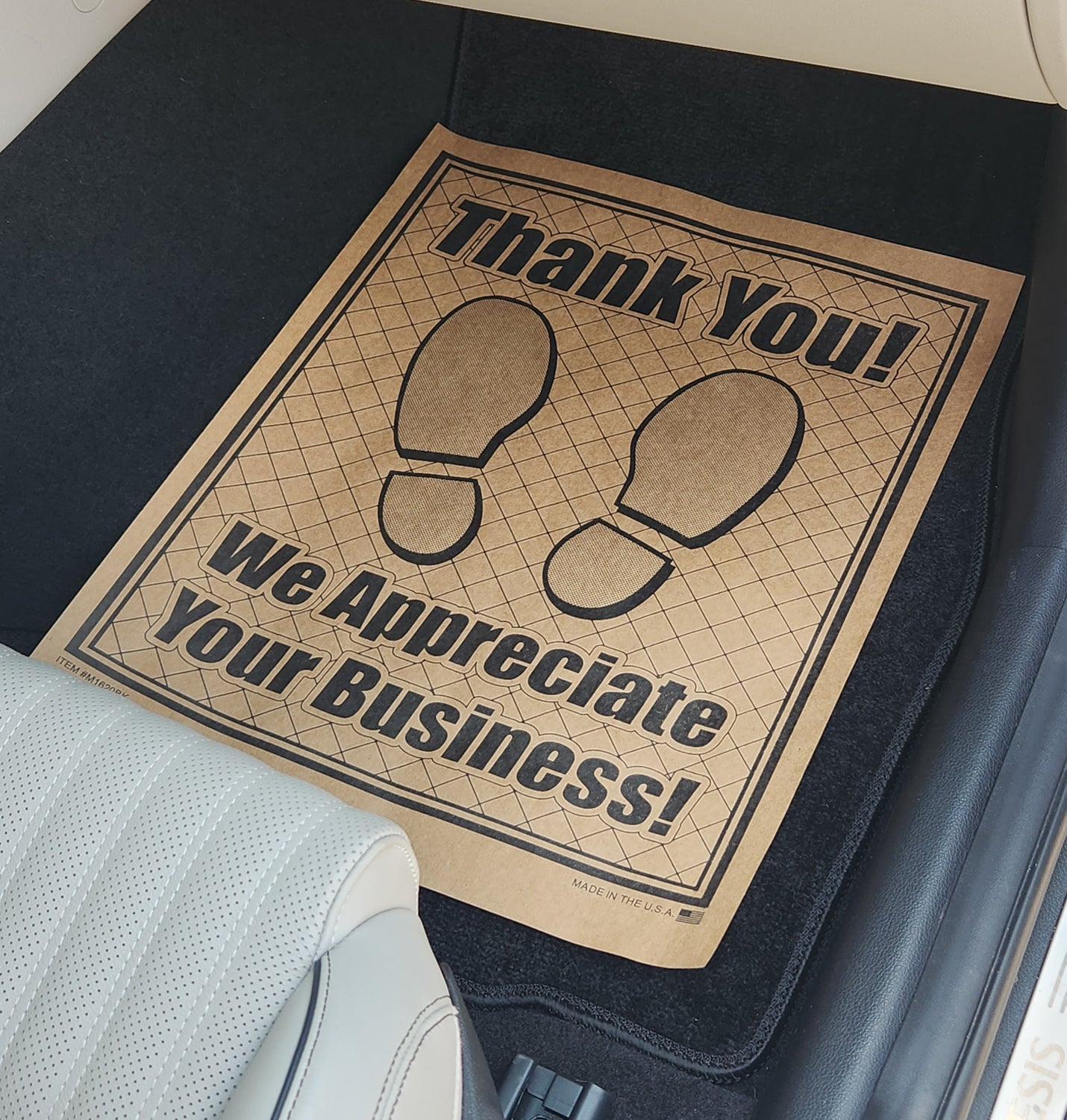 Disposable Automotive Paper Floor Mats - 60# Brown Kraft Stock (Package of 500)