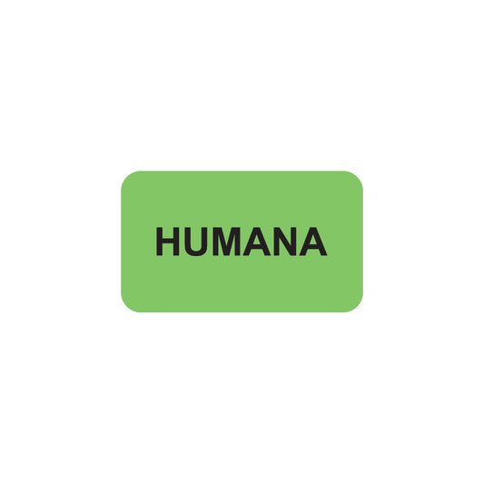 MAP2310 HUMANA- Fluorescent Green 1-1/2" X 7/8" (Roll of 250)