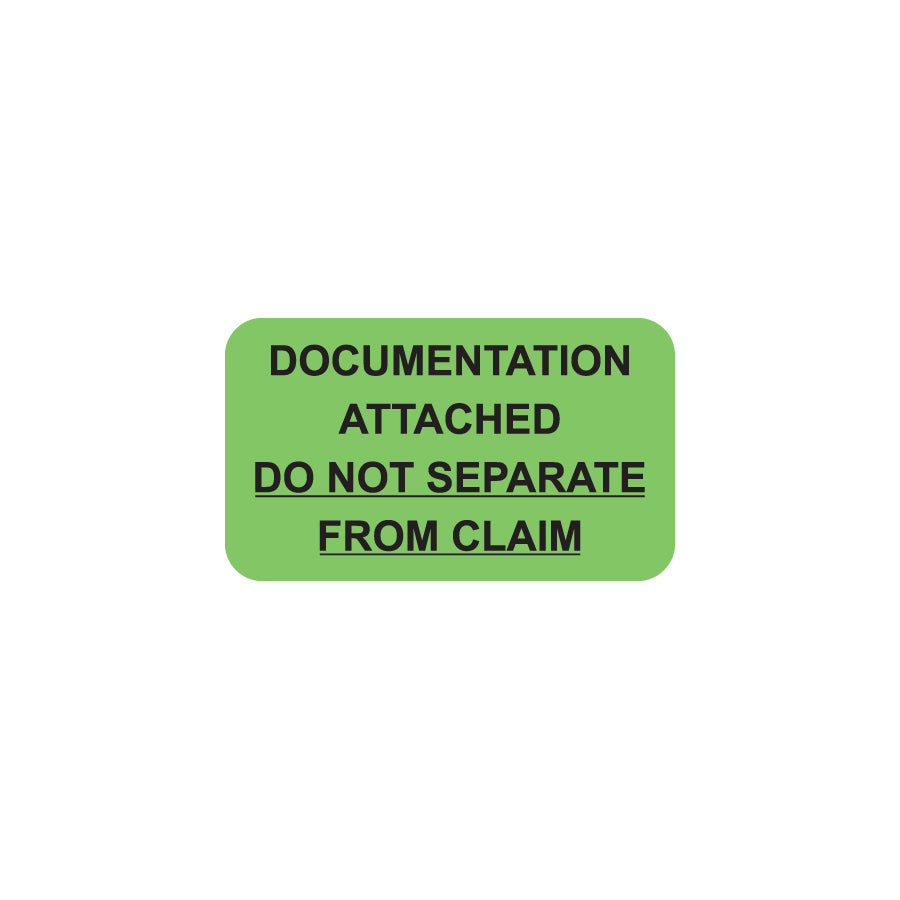 MAP2650 DOCUMENTATION ATTACHED- Fluorescent Green 1-1/2" X 7/8" (Roll of 250)