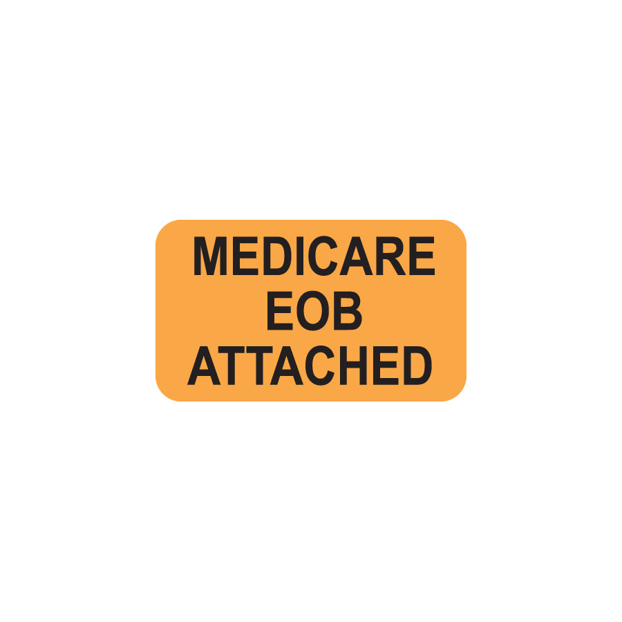 MAP2690 MEDICARE EOB- Fluorescent Orange 1-1/2" X 7/8" (Roll of 250)